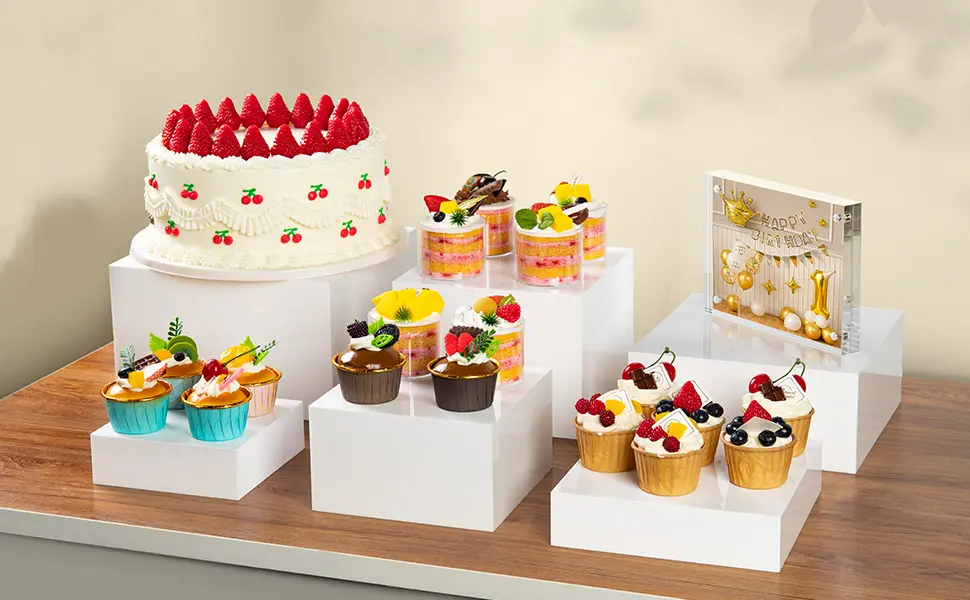 BOX BUFFET CUBE BLANC *6