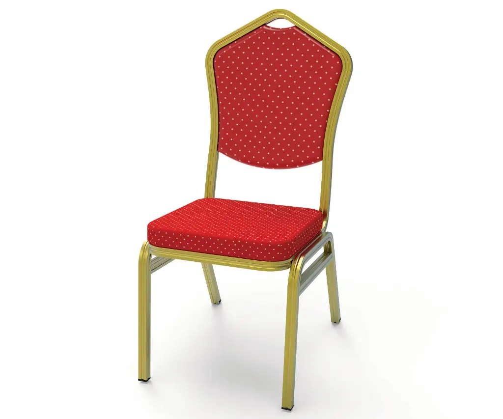 [DB234] CHAISE FIESTA ( ROUGE/DORE)
